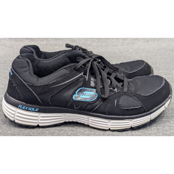 SKECHERS Womens Shoes - Black, Agility - New Vision, Running Sneakers, Size 8 - Picture 1 of 9